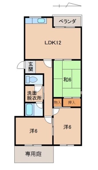 間取図 六十谷ロビンコート