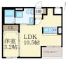 エルニド 1LDKの間取り