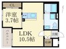 エルニド 1LDKの間取り