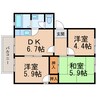 ディアス小雑賀 3DKの間取り