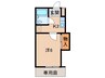 メゾンフェリス栄谷 1Kの間取り