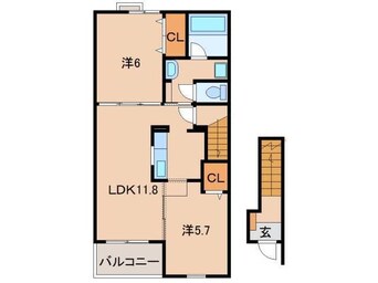 間取図 南海加太線/紀ノ川駅 徒歩12分 2階 築4年