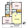 イル デ パン A棟 2LDKの間取り
