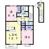 ロマネコンティⅢ 2LDKの間取り