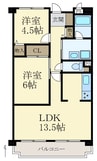 チサンマンション紀ノ川 2LDKの間取り