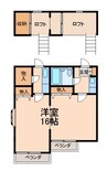 プチホワイトＭ 1Kの間取り