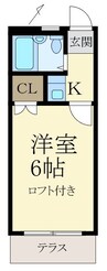レオパレス湊第2 1Kの間取り