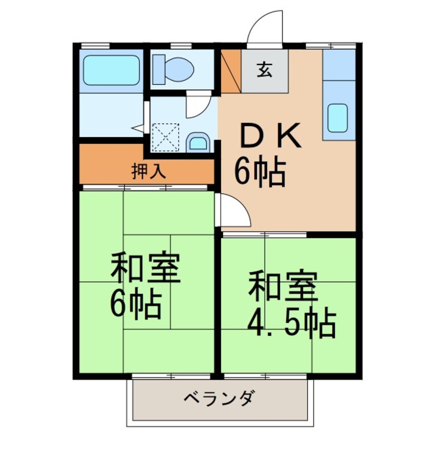 間取図 川畑ハイツ