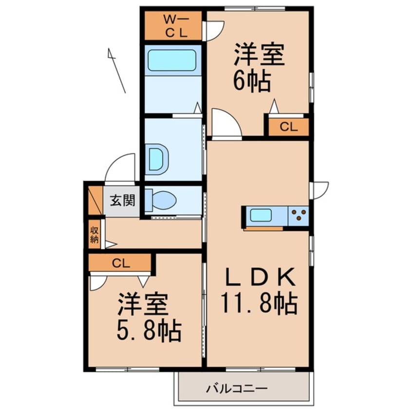 間取図 シャーメゾン松江北
