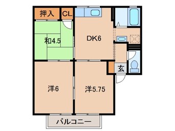 間取図 サンパティーク松本 A棟