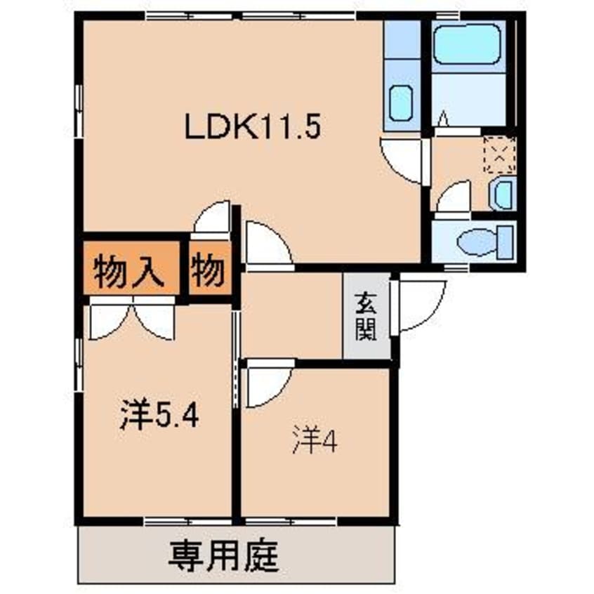 間取図 南海加太線/二里ケ浜駅 徒歩8分 1階 築29年