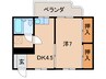 ネオハイツ次郎丸 1DKの間取り