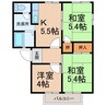 南海本線/紀ノ川駅 徒歩23分 2階 築31年 3Kの間取り