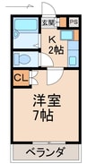 ピークハイツ 1Kの間取り