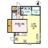 D-ROOM和歌山黒田Ⅱ 1LDKの間取り