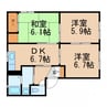 シャーメゾンくすの木 3DKの間取り