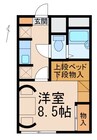 ソレイユ３番館 1Kの間取り