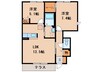 MAST COURT秋葉 2LDKの間取り