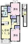 カノンⅠ 2LDKの間取り