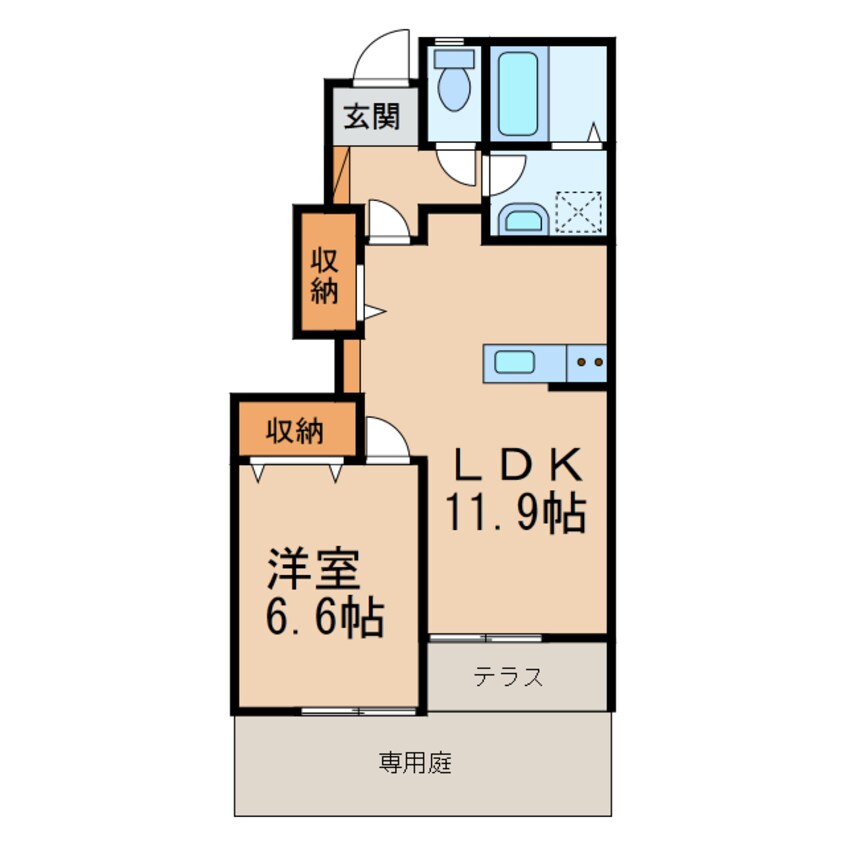 間取図 南海加太線/八幡前駅 徒歩4分 1階 築11年