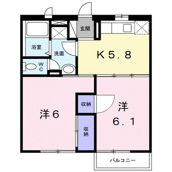 間取図 南海加太線/八幡前駅 徒歩17分 2階 築29年