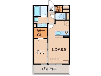 間取図 南海本線/紀ノ川駅 徒歩20分 3階 築4年