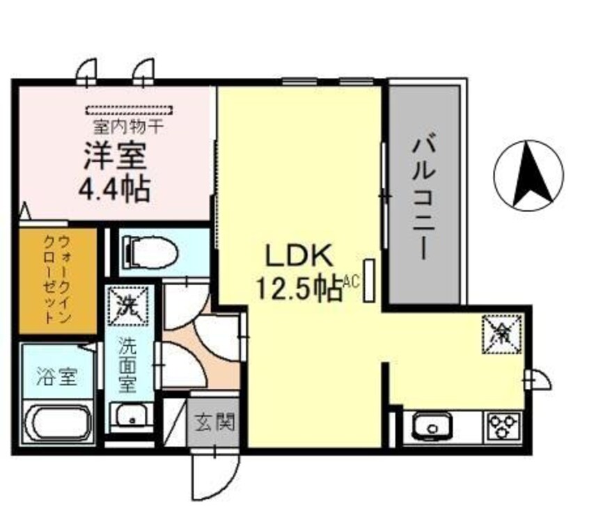 間取図 D-room宇須 光