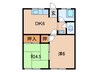 加太アパート 2DKの間取り