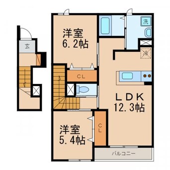 間取図 コーラルヴィラ出島Ａ