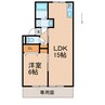 プレジール木ノ本Ⅱ 1LDKの間取り