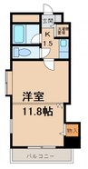 グランメール北島 1Kの間取り