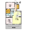モクレン 2LDKの間取り