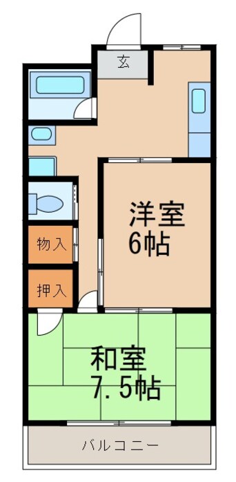 間取図 グランメール六十谷Ⅱ