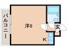 レジデンス紀ノ川 1Rの間取り
