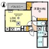 D-Luce黒田-WEST 1LDKの間取り