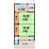 湊ハウス 2Kの間取り