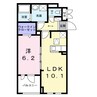 プラージュ 1LDKの間取り
