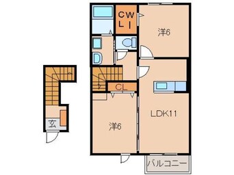 間取図 南海加太線/東松江駅 徒歩21分 2階 築5年