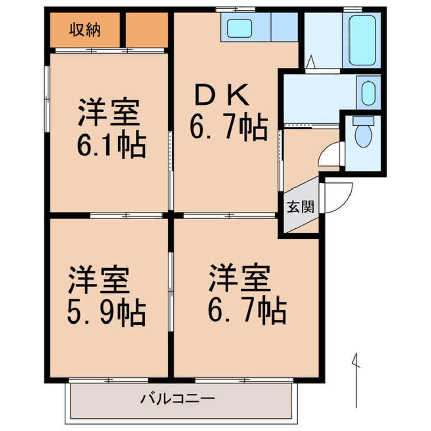 間取図 グリーンルーフ