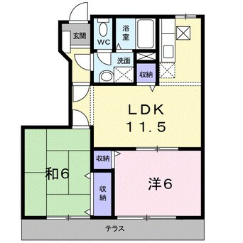 間取図 ポワンドゥ花梨Ⅱ