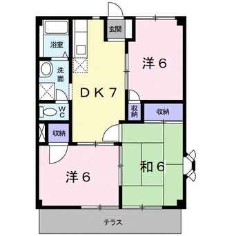 間取図 南海加太線/東松江駅 徒歩18分 1階 築31年