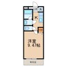 フジパレス水道路 1Kの間取り