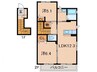 シャーメゾンラシュレ 2LDKの間取り