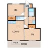 イル デ パン A棟 2LDKの間取り