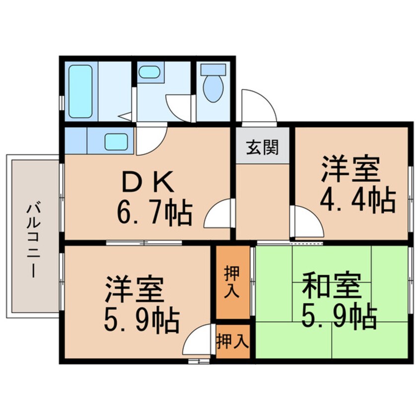 間取図 ディアス小雑賀
