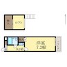 ロイヤルコート市小路 1Kの間取り