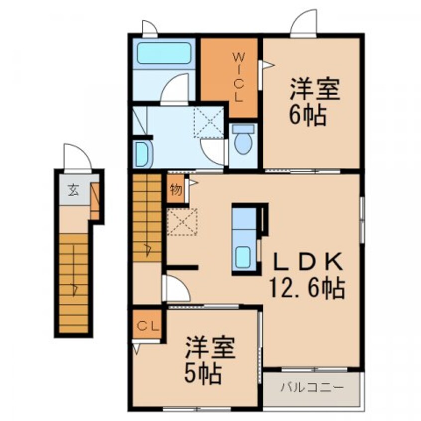 間取図 南海本線/紀ノ川駅 徒歩15分 2階 築3年