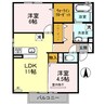 アミュレット　A棟 2LDKの間取り