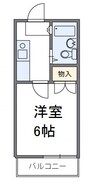 中松江第５ハイツ 1Kの間取り