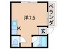 コーポマキ 1Rの間取り